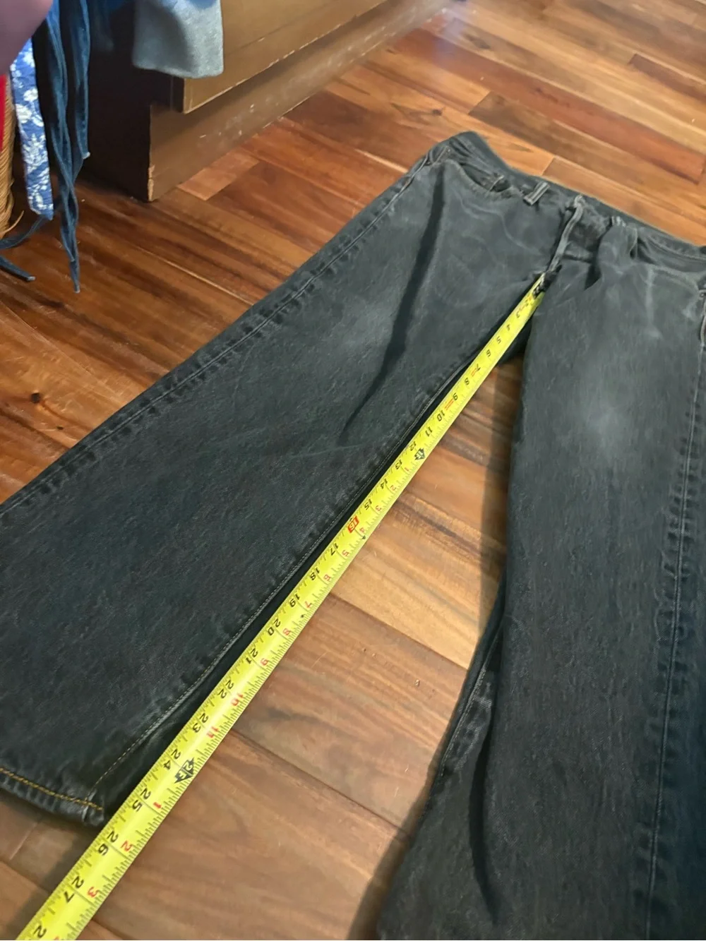 Vintage Levi’s 501 Black Jeans USA Made Button Fly 32x30 Faded Wash‎ (0312)